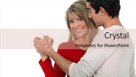  Presentation with dancing - Presentation with ballroom dance - couple dancing background and a coral colored foreground