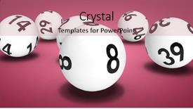  Presentation with lottery - Amazing theme having balls against red and white backdrop and a coral colored foreground