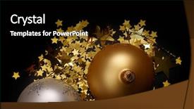  Presentation with christmas black - Presentation enhanced with balls and decorations on black background and a black colored foreground