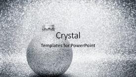  Presentation with christmas balls disco ball - Beautiful slides featuring balls decoration on silver glitter backdrop and a light gray colored foreground