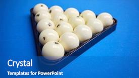  Presentation with triangle - PPT layouts with balls for russian pyramid background and a teal colored foreground