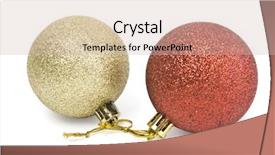  Presentation with white christmas - Cool new presentation theme with balls isolated on a white backdrop and a soft green colored foreground