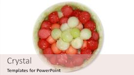  Presentation with dew - Amazing presentation theme having balls-of-water-melon-honey backdrop and a lemonade colored foreground