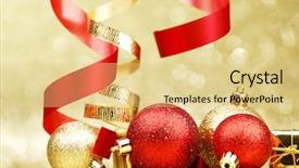  Presentation with curling - Cool new PPT theme with balls over glitter background backdrop and a lemonade colored foreground