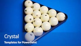  Presentation with triangle - Beautiful theme featuring balls set for russian pyramid backdrop and a ocean colored foreground