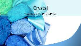  Presentation with blue green - Beautiful slide set featuring balls with blue and green backdrop and a arctic colored foreground