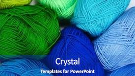  Presentation with frames blue green - Amazing slide set having balls with blue and green backdrop and a royal blue colored foreground