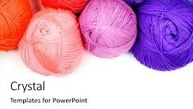  Presentation with colored - Amazing presentation theme having balls with colored threads backdrop and a pink colored foreground