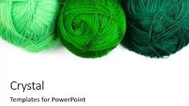  Presentation with thread - Colorful presentation enhanced with balls with green threads backdrop and a white colored foreground