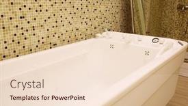  Presentation with salon - Audience pleasing slide deck consisting of balneotherapy-bath-in-spa-salon backdrop and a lemonade colored foreground