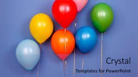  Presentation with balloons blue - Cool new slides with baloon - flying balloons on blue background backdrop and a teal colored foreground