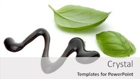  Presentation with salad dressing - PPT theme enhanced with balsamic-vinegar-cream-and-basil background and a light gray colored foreground