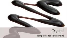  Presentation with salad dressing - Cool new PPT theme with balsamic-vinegar-cream-isolated backdrop and a light gray colored foreground