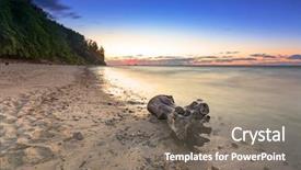  Presentation with cliff - Presentation theme enhanced with baltic sea and cliff background and a gray colored foreground