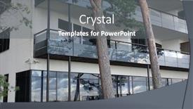  Presentation with hotel - Cool new slide deck with baltic-sea-beach-hotel backdrop and a gray colored foreground