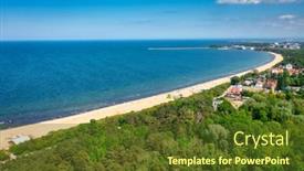  Presentation with sea - Slides with baltic-sea-beach-in-gdansk background and a tawny brown colored foreground