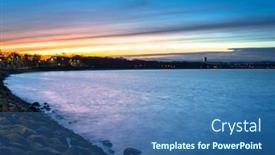  Presentation with sea port - Presentation with baltic-sea-beach-in-new background and a ocean colored foreground