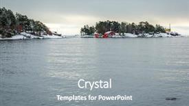  Presentation with coast - Slide deck having baltic sea coast near karlshamn background and a gray colored foreground