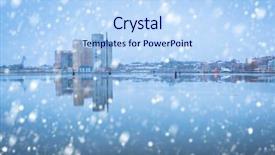  Presentation with sunset coast of the sea - Presentation consisting of baltic sea coast near solvesborg background and a light blue colored foreground