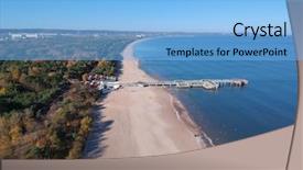  Presentation with history of baltic republics - PPT theme enhanced with baltic sea pier in gdansk background and a  colored foreground