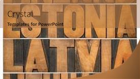  Presentation with states - PPT theme with baltic-states-finland-estonia-latvia background and a coral colored foreground