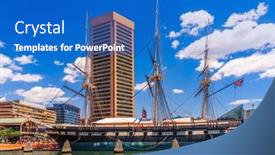  Presentation with baltimore - PPT theme with baltimore-maryland-usa-skyline background and a  colored foreground