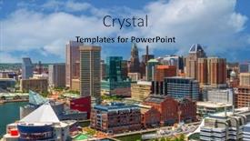  Presentation with baltimore - Slide set consisting of baltimore-maryland-usa-skyline background and a  colored foreground