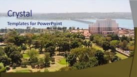  Presentation with river - Presentation design consisting of niger river in mali background and a sky blue colored foreground