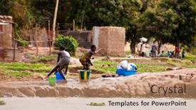  Presentation with water river - Colorful PPT theme enhanced with bamako-mali-circa-february-2012 backdrop and a coral colored foreground