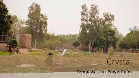  Presentation with water river - Cool new PPT theme with bamako-mali-circa-february-2012 backdrop and a  colored foreground