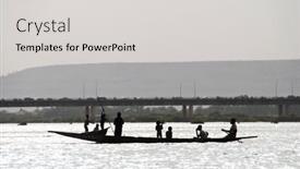  Presentation with children silhouette - Audience pleasing slides consisting of bamako-mali-circa-february-2012 backdrop and a light gray colored foreground