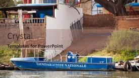  Presentation with boat river - Amazing theme having bamako-mali-circa-february-2012 backdrop and a coral colored foreground