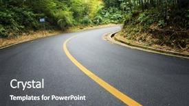  Presentation with china - Amazing slide deck having bamboo and curved road backdrop and a gray colored foreground