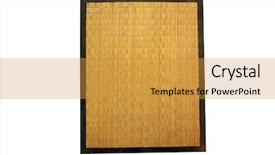  Presentation with bamboo - PPT theme consisting of bamboo bamboo mat framed bamboo background and a gold colored foreground