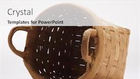  Presentation with bamboo - Beautiful presentation featuring bamboo-basket-on-the-white backdrop and a white colored foreground