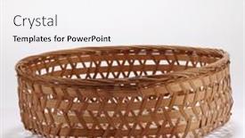  Presentation with bamboo - Slides consisting of bamboo-basket-on-the-white background and a white colored foreground