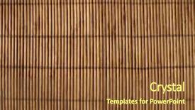  Presentation with japanese - PPT theme consisting of bamboo cane - background - volumetric japanese reed background and a tawny brown colored foreground