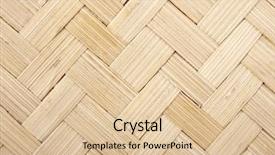  Presentation with woven - Slides with bamboo cane - woven wooden texture surface top background and a lemonade colored foreground