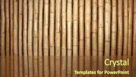  Presentation with cane - Presentation design having bamboo cane row arrangement background background and a tawny brown colored foreground