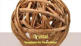  Presentation with wicker - Colorful theme enhanced with bamboo fiber - decorative wooden wicker sphere isolated backdrop and a red colored foreground