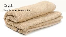  Presentation with fiber - Cool new PPT layouts with bamboo fiber - rolled beige bath terry towels backdrop and a lemonade colored foreground
