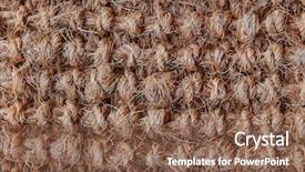  Presentation with woven - Beautiful slide set featuring bamboo fiber - woven basket texture backdrop and a tawny brown colored foreground