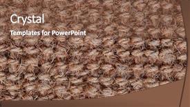  Presentation with woven - Slide set having bamboo fiber - woven basket texture background and a tawny brown colored foreground