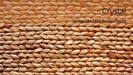  Presentation with woven - Colorful slide deck enhanced with bamboo fiber - woven basket texture backdrop and a red colored foreground