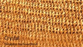  Presentation with woven - Slide deck featuring bamboo fiber - woven bast texture background and a gold colored foreground