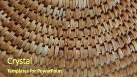  Presentation with woven - PPT layouts with bamboo fiber - woven bast texture background and a tawny brown colored foreground
