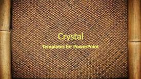  Presentation with bamboo - Presentation theme enhanced with bamboo frame on rattan background background and a tawny brown colored foreground