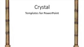  Presentation with bamboo - Cool new slides with bamboo frame tied up backdrop and a white colored foreground