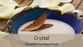  Presentation with wellness - Presentation theme having bamboo free - coco wellness bath background and a coral colored foreground