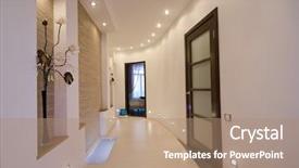  Presentation with apartment - Slides having bamboo furniture - modern apartment hall interior photo background and a coral colored foreground